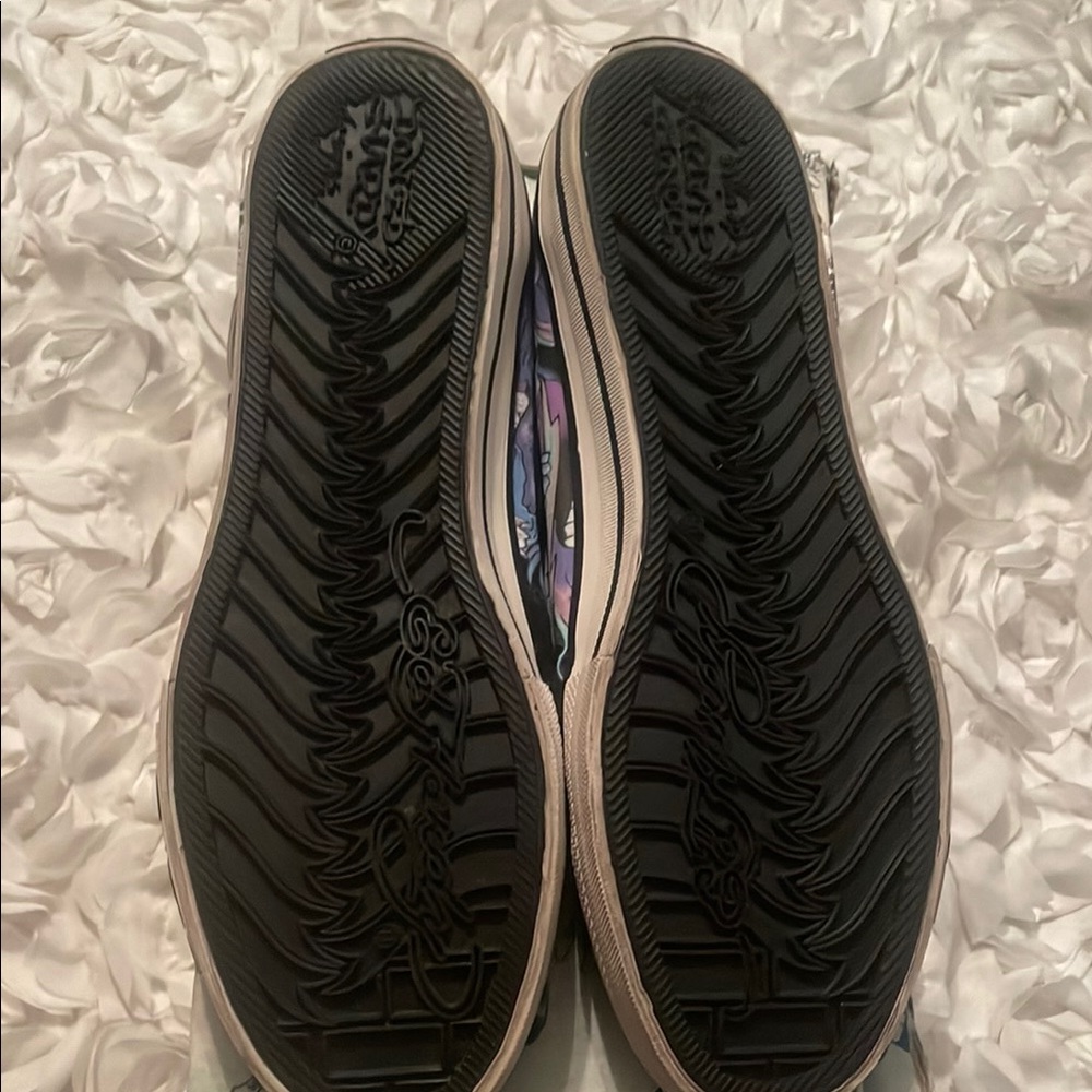 Ed Hardy Black and Purple Cosmic Sneakers - Picture 4 of 7